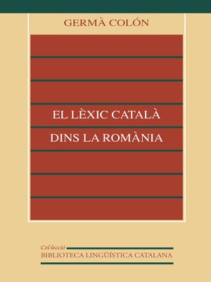 cover image of El lèxic català dins la Romània